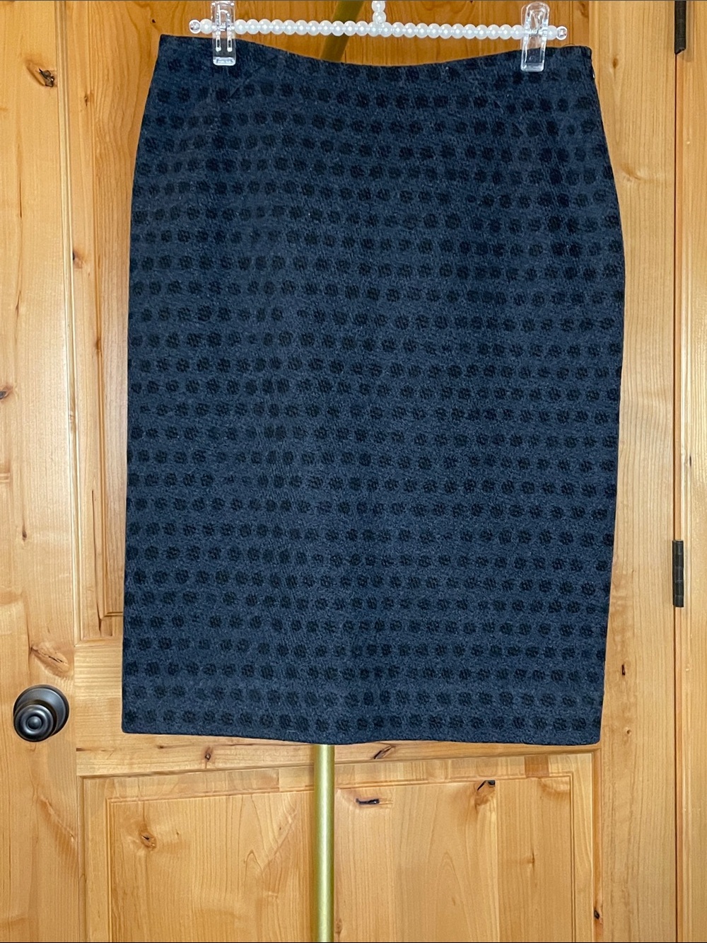 Bottega Veneta Classic Black Textured Pencil Skirt Size IT42 (us size 6-8)